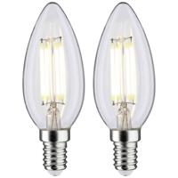 Paulmann 70453 LED-lamp Energielabel F (A - G) E14 Kaars 4.8 W Neutraalwit (Ø x h) 35 mm x 98 mm 2 stuk(s)