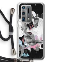 Camouflage de sommeil: Huawei P40 Pro Plus Transparant Hoesje met koord