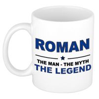 Naam cadeau mok/ beker Roman The man, The myth the legend 300 ml   -