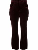 Saint Laurent pantalon droit en velours côtelé - Rouge - thumbnail