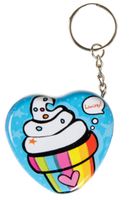 LG Imports sleutelhanger Butterfly 5 x 5 x 2,5 cm staal blauw - thumbnail