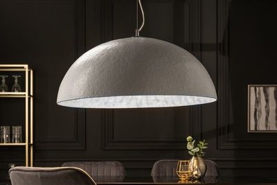 Elegante design hanglamp GLOW 70cm wit zilveren hanglamp - 10723
