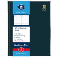 Agenda 2026 Ryam Weekplan Plus Mercury groot letter 7dagen/2pagina&apos;s zwart