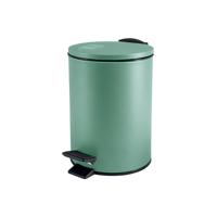 Pedaalemmer Cannes - groen - 5 liter - metaal - 20 x 27 cm - soft-close - toilet/badkamer