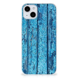 iPhone 15 Bumper Hoesje Wood Blue