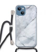 Witte marmer: iPhone 13 mini Transparant Hoesje met koord Witte marmer: iPhone 13 mini Transparant Hoesje met koord