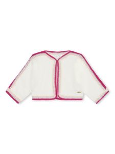 Chloé Kids cardigan à détails de coutures - Blanc