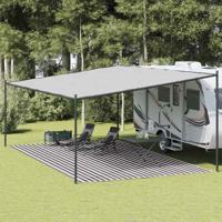 VidaXL Tenttapijt 400x700 cm hdpe antracietkleurig en wit