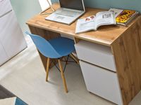 Bureau ARKEA 120 cm wit/wotan eik - thumbnail