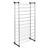 Metaltex bardolino flessenrek voor 72 flessen 59x26x124 cm zilver/zwart