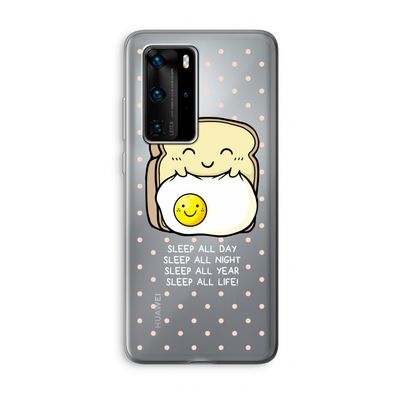 Sleep All Day: Huawei P40 Pro Transparant Hoesje