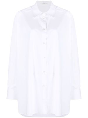 The Row chemise en coton à manches longues - Blanc