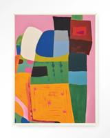 Urban Cotton Wandkleed 'Fields Of Colour' 110 x 145cm in Floating Frame - off white