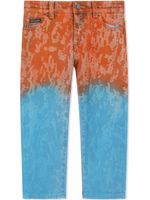 Dolce & Gabbana Kids jean à effet tie dye - Bleu - thumbnail