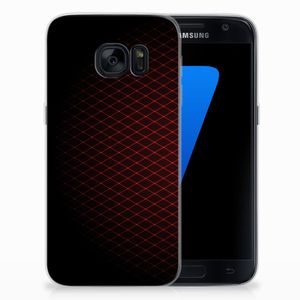 Samsung Galaxy S7 TPU bumper Geruit Rood