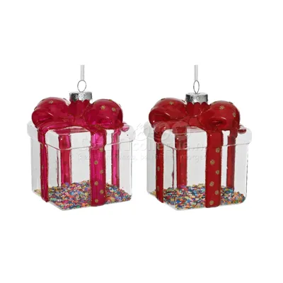 Kerstornament Cadeau 10cm Assorti 1st