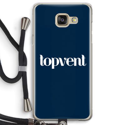 Topvent Navy: Samsung Galaxy A5 (2016) Transparant Hoesje met koord