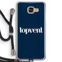 Topvent Navy: Samsung Galaxy A5 (2016) Transparant Hoesje met koord