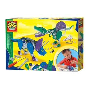 SES metaal constructieset dino - triceratops en spinosaurus