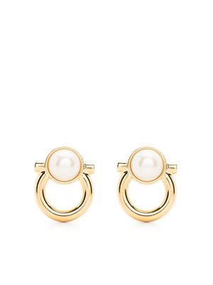 Ferragamo boucles d'oreilles Gancini à perles