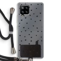 Kleine kattenkopjes: Samsung Galaxy A42 5G Transparant Hoesje met koord