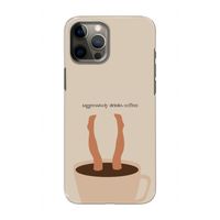 Aggressively drinks coffee: Volledig geprint iPhone 12 Hoesje