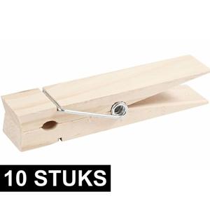 Grote wasknijper - 10x - 15 cm - hout - XXL - megaknijper - groot formaat knijpers