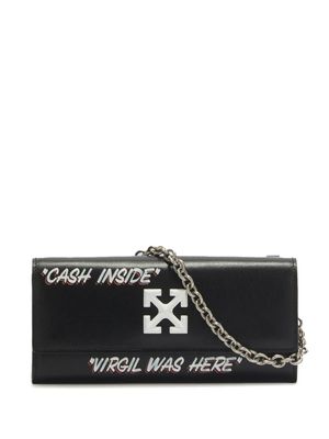 Off-White portefeuille Jitney à motif Quote - Noir