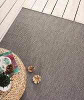 Karpet24 Sisal - Modern Effen Vloerkleed voor Binnen & Buiten, Antraciet-80 x 150 cm