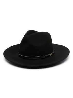 Barbour chapeau à détail tressé - Noir