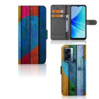 OPPO A77 5G | A57 5G | Book Style Case | Wood Heart - Cadeau voor je Vriend