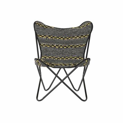 Armstoel DKD Home Decor Geel Wit Zwart Multicolour Ijzer 74 x 65 x 90 cm