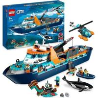 LEGO CITY 60368 Het Arctic Exploration Ship, groot drijvend bootspeelgoed, kindercadeau