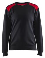 Blåkläder Sweatshirt bicolour Dames 34081158 | Zwart/Rood | Maat S - 7330509810736 Blåkläder Sweatshirt bicolour Dames 34081158 | Zwart/Rood | Maat S - 7330509810736