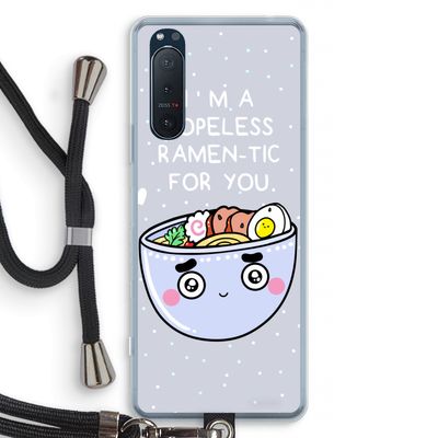 I'm A Hopeless Ramen-Tic For You: Sony Xperia 5 II Transparant Hoesje met koord