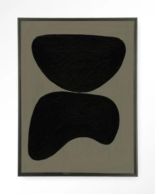 Urban Cotton Wandkleed 'Rock Balance' 80 x 110cm in Floating Frame - black Urban Cotton Wandkleed 'Rock Balance' 80 x 110cm in Floating Frame - black