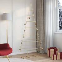 VidaXL Metalen kerstboom met standaard goud 209 cm poedergecoat staal