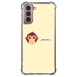 Samsung Galaxy S21 Plus Stevig Bumper Hoesje Monkey