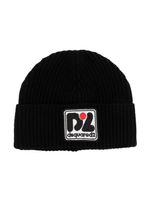 DSQUARED2 KIDS bonnet à patch logo - Noir - thumbnail