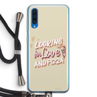 Pizza is the answer: Samsung Galaxy A50 Transparant Hoesje met koord