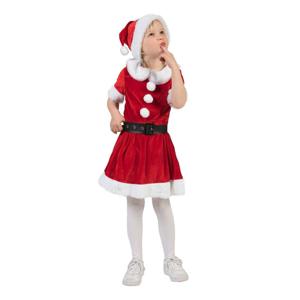 Kerstvrouw verkleed jurkje - rood - meisjes - kerstjurkje - verkleedkleding - kerstman