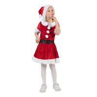 Kerstvrouw verkleed jurkje - rood - meisjes - kerstjurkje - verkleedkleding - kerstman - thumbnail