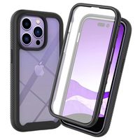 360 Protection Series iPhone 14 Pro Max Case - Zwart / Doorzichtig