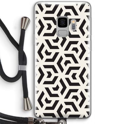 Crazy pattern: Samsung Galaxy S9 Transparant Hoesje met koord