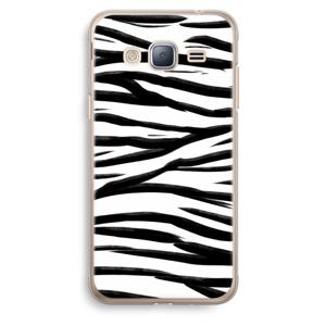 Zebra pattern: Samsung Galaxy J3 (2016) Transparant Hoesje