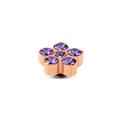 Melano Twisted Frozen Star CZ Steentje Purple Rosé