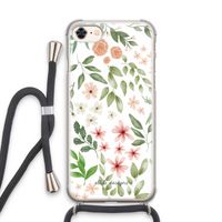 Botanical sweet flower heaven: iPhone 8 Transparant Hoesje met koord