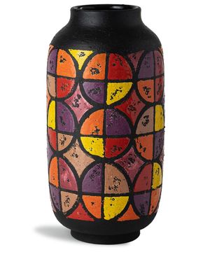 Nuove Forme vase à imprimé géométrique - Marron