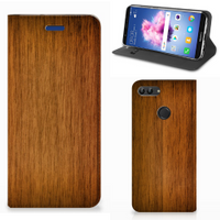 Huawei P Smart Book Wallet Case Donker Hout - thumbnail