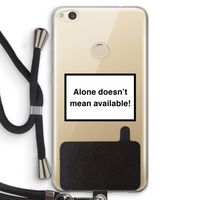 Alone: Huawei Ascend P8 Lite (2017) Transparant Hoesje met koord